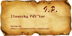 Ilovszky Péter névjegykártya